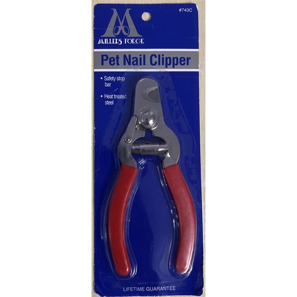 Pet Nail Clipper Millers Forge Red Handle Lifetime Guarantee