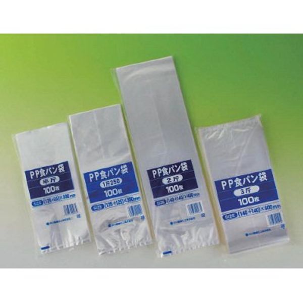 Nakagawa Seibukaku Kako PP Bread Bags for Half Loafs, 1 Bag (100 Pieces)