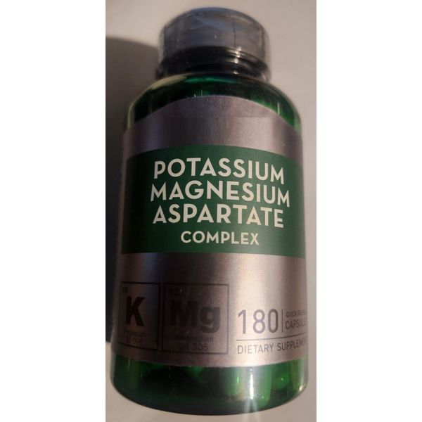 Potassium Magnesium Aspartate Complex 180 Caps Piping Rock