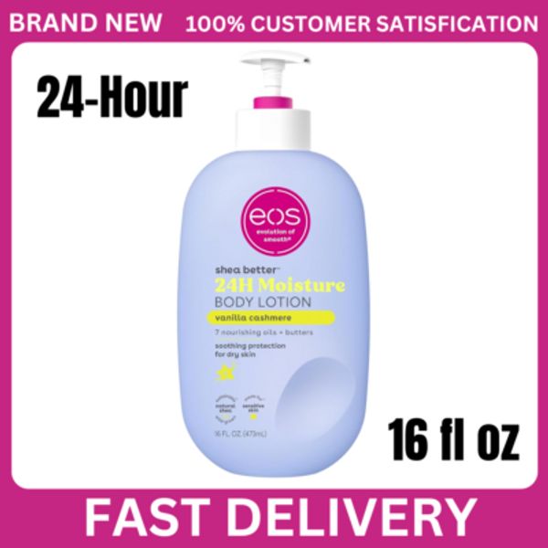 eos Shea Better Body Lotion for Dry Skin, Vanilla Cashmere, 16 fl oz NEW