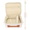 DAUZ Camera Bag, Camera Carrying Bag Wide Opening Removable Divider for Instant Camera (Beige)