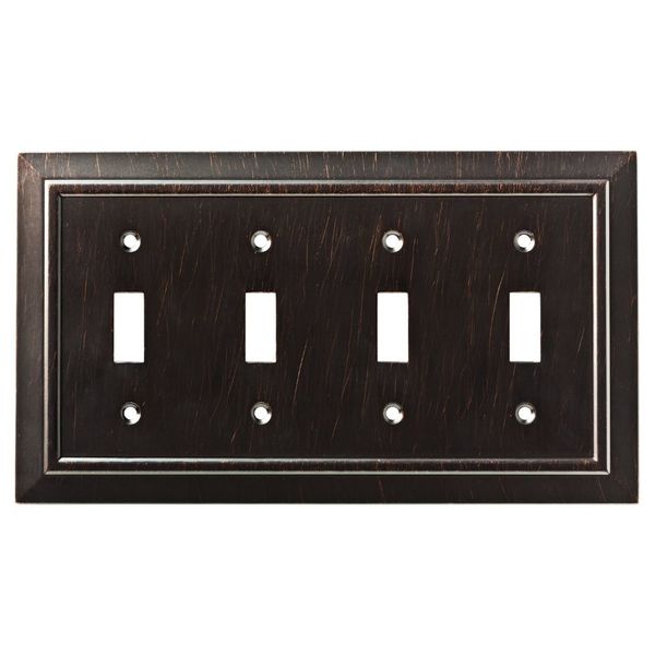 Franklin Brass W35227-VBR-C Classic Architecture Quad Switch Wall Plate/Switch Plate/Cover, Venetian Bronze