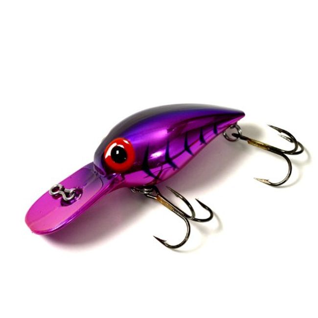 Brad's Killer Fishing Gear Wiggler (Cerise/Blue Herringbone, 3-Inch)