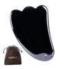 DONKA Terahertz Ore Plate Natural Stone 99% Purity Genuine Massage Small Face with Strap (Feather Shape)