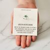 Philip Jones Green Aventurine Adjustable Ring with Quote Card