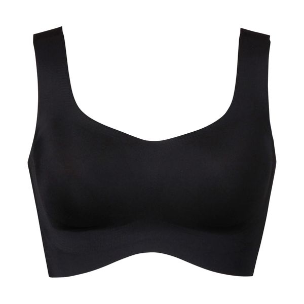 Wing / Wacoal MB1010 Women's Wirefree Bra, S - 3L, Stretchy and Comfortable Fit, Fabric that Touches Body is Sweat Absorbent, Quick Drying, Smooth Texture, Fitted Top, Bra, Small Sizes, Large Sizes, black (black 19-3911tcx)