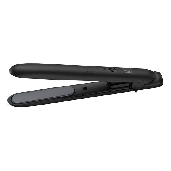 Vidal Sassoon VSI-1050/KJ Hair Iron, Mobile Straightening Iron, Basic, USB Powered, Overseas Compatible, 2-Stage Temperature Adjustment, Pouch Included, Black