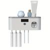 UV Light Sterilizer Toothbrush Holder Cleaner Toothpaste Dispenser Grey