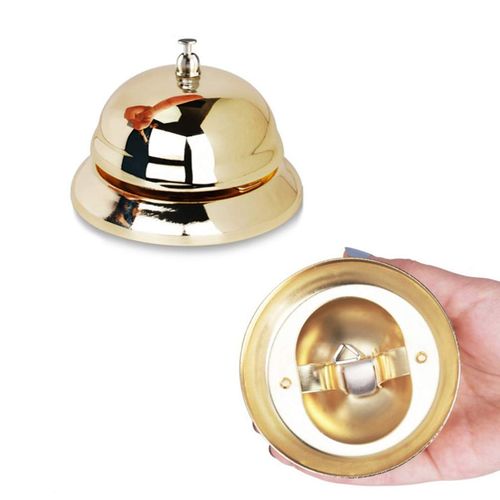 STOBOK Golden Hand Pressing Bell Service Bell Restaurant Call Bells Reception Customer Bell