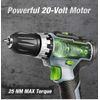 WORKPRO 20V Cordless Drill Driver Kit 3/8" 18+2 Torque 2 Speed w/Battery Charger