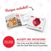 DASH Red Heart-shaped Mini Waffle Maker Dual Non-Stick Coating Machine for Individual Waffle, Cookie dough, Keto chaffles, Paninis and Hash Browns