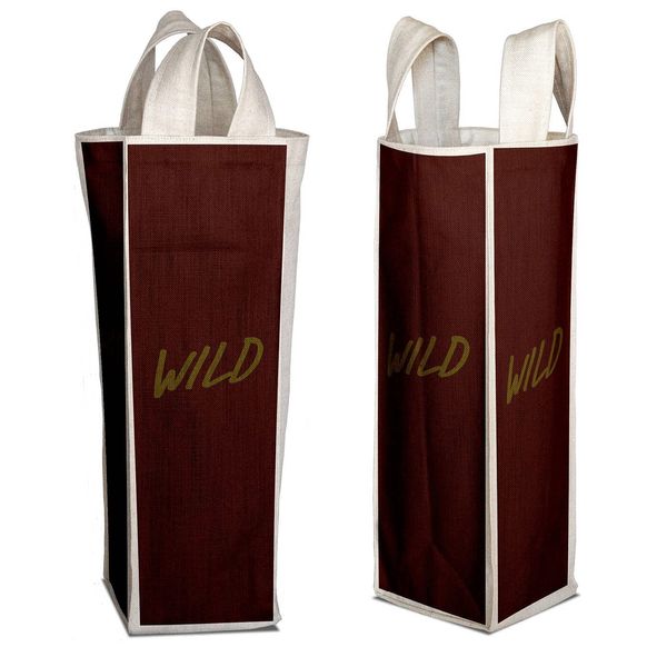 Bonamaison Digitally Printed 50% Cotton - 50% Polyester Wine Bag, Bottle Bag, Wine Bottle Covers, Wine Holder Bag, Size: 31 x 9 cm