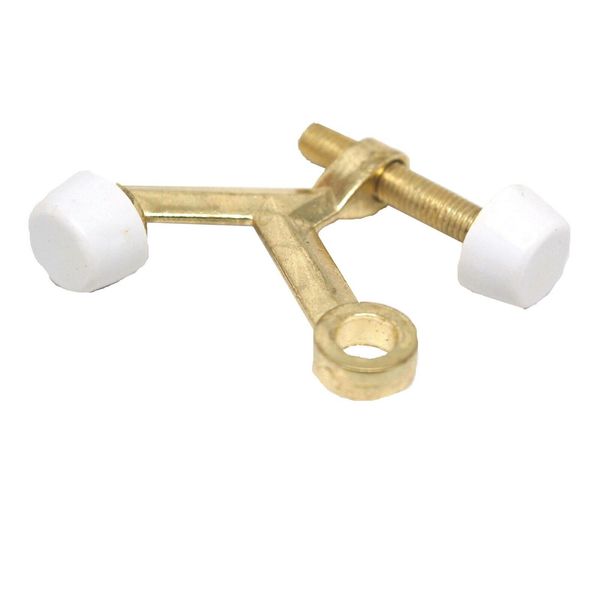 ULTRA Hinge Pin Door Stop Hardware Polished Brass with White Ends 96707