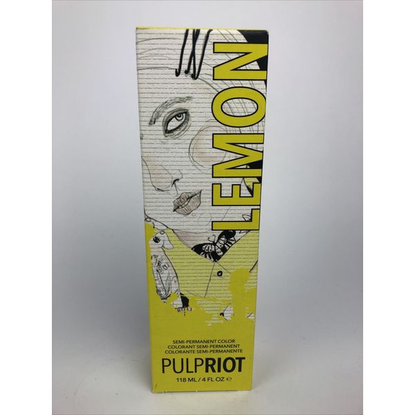 Pulp Riot Semi-Permanent Color LEMON - Yellow Unisex - 4 oz Hair Color * FSTSHP