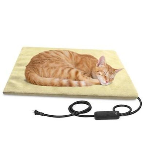 Pet Heating Pad for Dog & Cat, Adjustable 6 18.0"L x 18.0"W x 1.0"Th