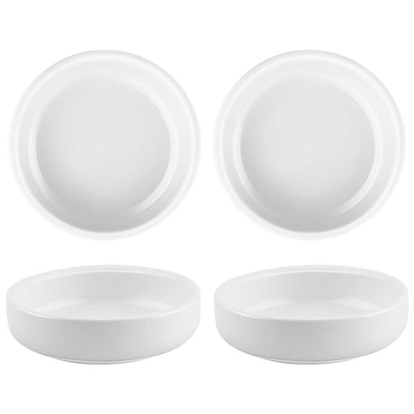 Cyimi 3.5" Ceramic Dipping Sauce Dishes Small Porcelain Soy Side Dish Sauce Bowls White Dipping Bowls Dinnerware Sets Sauce Dessert Snack Serving Dishes Set of 4