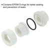 sourcing map 2Pcs 2" UPVC Union Coupling Pipe Fitting (Socket x Socket), UPVC Union Coupling Adapter, Schedule 40 EPDM O-Ring for Irrigation, Pool System, Indoor Plumbing Project (White)