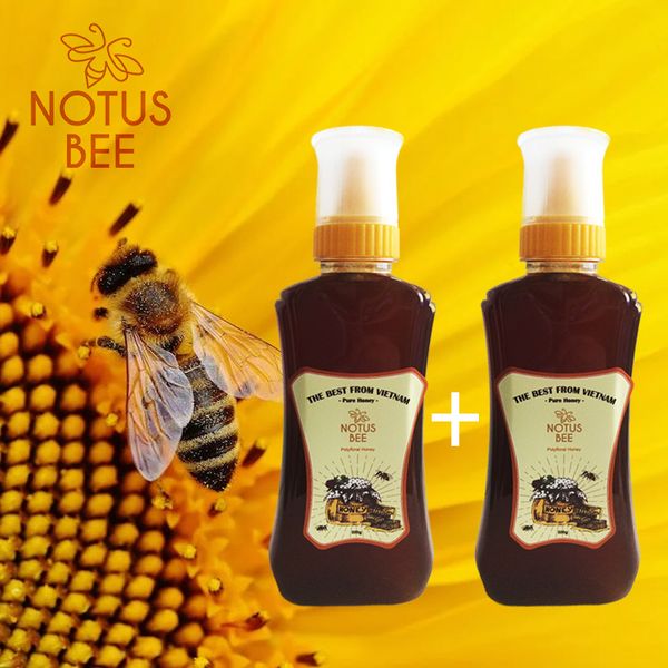 Knotus Natural Honey 100% Tube 500g ( 1+1 Promotion ) Vietnam Natural Quality Assurance, 500g (1+1)