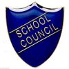 School Council Shield Shape Badge ideal for schools (Blue)