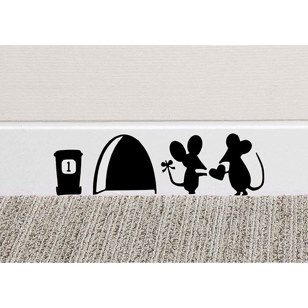 Mouse Couple Home Wall Art Sticker Vinyl Decal Stickers for Home Skirting Board