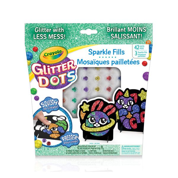 Crayola Glitter Dots Magical Mosaics for Kids - Less Mess Mosaic Kit