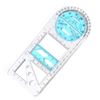 ZKSXOA 1pcs Multifunctional Geometric Ruler, Multi-Function Drawing Ruler, Elementary School Common Graphics Geometric Drawing Template Measuring Tool for School Supplies