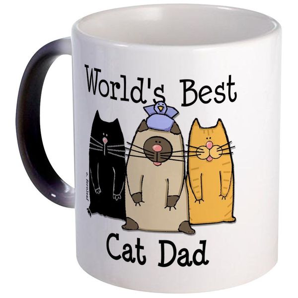 World'S Best Cat Dad - Unique Coffee Mug, 11oz Coffee Cup
