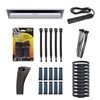 Electriduct Desk Cable Management KIT Tray, Wire Sleeve Wrap, Cable Ties - Black