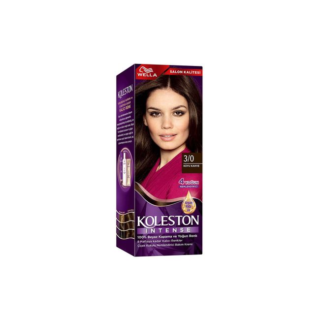 Wella Koleston Intense Saç Boyası 3/0 Koyu Kahve - Salon Kalitesi