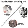 2pcs Drawstring Threader Tool, Metal Spring Threader Drawstring Tool Flexible Elastic Easy Replacement Rope String Threader for Hoodies Pants Sweatpants Jackets Trunks Trousers