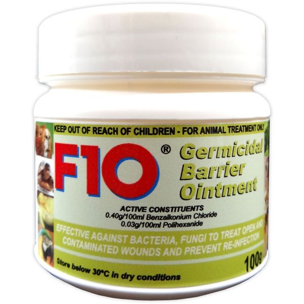 F10 Germicidal Barrier Ointment x 100g. Use on Small Animal, Reptile, Caged Bird, Rodent