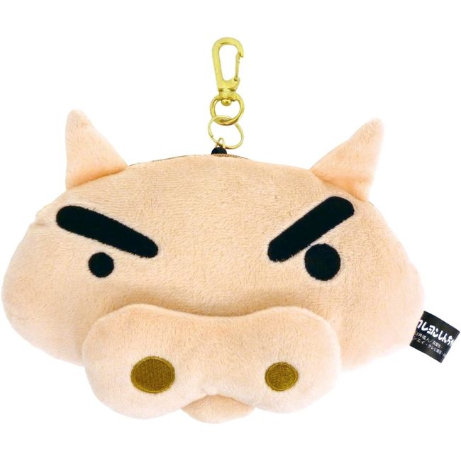 Tees Factory Crayon Shin-chan Plush Pass Case, Burizaemon KS-5533923BU Beige H11 x W17 x Depth 3 cm