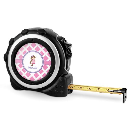 Personalized Diamond Print w/Princess Tape Measure - 16 Ft
