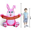 5’FT Easter Inflatables Outdoor Decorations Easter Bunny LED Blow Up Yard Decor