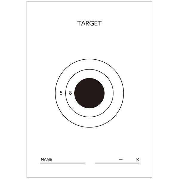 Set of 3 Duplicate Bullseye Targets (APS Targets Official Size: White Circle/Black Round) Airsoft Target Target Tracer Rifle Assault Rifle Handgun Sniper Rifle