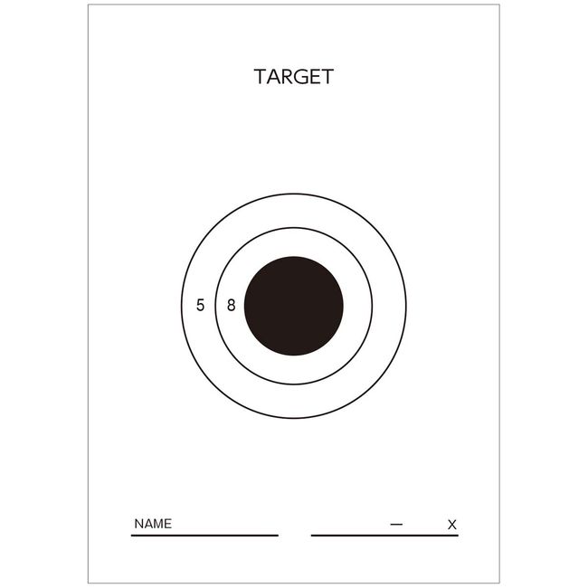 Set of 3 Duplicate Bullseye Targets (APS Targets Official Size: White Circle/Black Round) Airsoft Target Target Tracer Rifle Assault Rifle Handgun Sniper Rifle