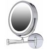 Ovente Wall Mounted Vanity Mirror 7 Inch 1X7X Magnifying Chrome MFW70CH1X7X