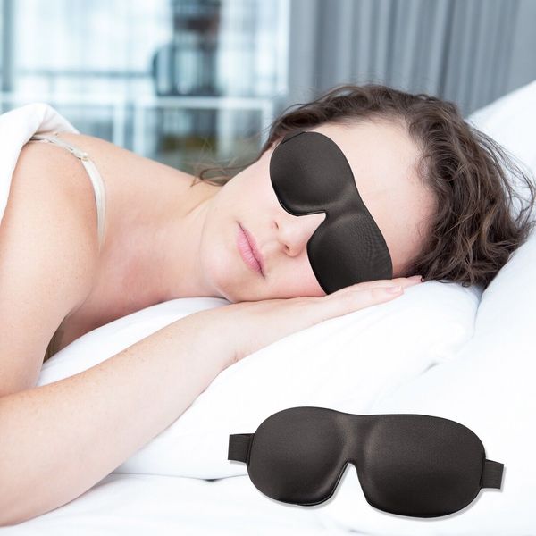 Travel 3D Eye Mask Sleep Soft Padded Shade Cover Relax Sleeping Aid Blindfold