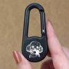 'Toy Poodle Portrait' Compass Keyring (KC00036192)