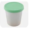 FOUR Ice Cream Containers- 1 Quart Freezer Storage Tubs with Silicone Lids