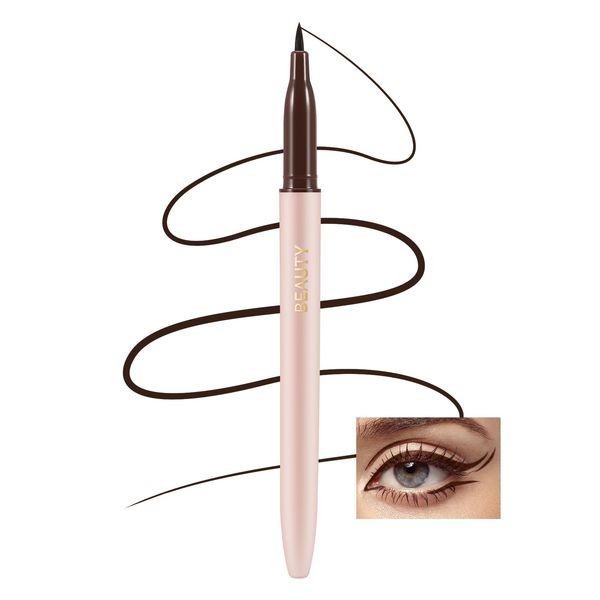 Boobeen Liquid Eyeliner, Penna Eye Liner a Lunga Durata e ad Asciugatura Rapida, Matita Liner a Inchiostro Ultra-Fine Liscio Crea un Trucco Occhi Naturale Opaco, Impermeabile e A Prova di Sbavatura