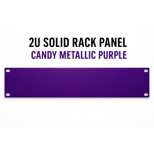 Candy Purple 2U Rack Panel – 19” Solid Steel Faceplate – Custom Finishes!