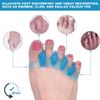4 espaciadores de gel para dedos para mujer.