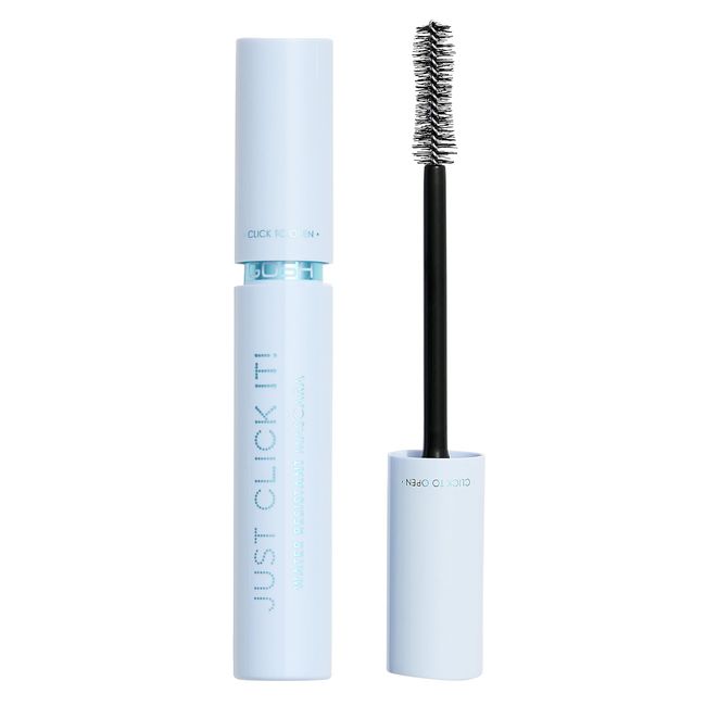 GOSH Just Click It! wasserresistenter Mascara für extra Länge & maximales Volumen I vegan, parfümfrei, allergiezertifiziert & schweißfest I mit innovativem Klick-Verschluss I 001 Extreme Black