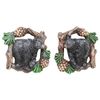 BLACK FOREST DECOR Pinecone Bears Cabinet Knobs - Set of 2