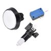 sourcing map Game Push Button 60mm Round 12V LED Illuminated Push Button Switch with Micro Switch for Arcade Video Games White 5pcs