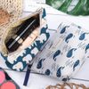 Canvas Cosmetic Bag, 2 PCS Multi-Functional Canvas Travel Pouch, Animal Makeup Bag Pouch with Zipper, Toiletry Bag for Women Girls Vacation Travel