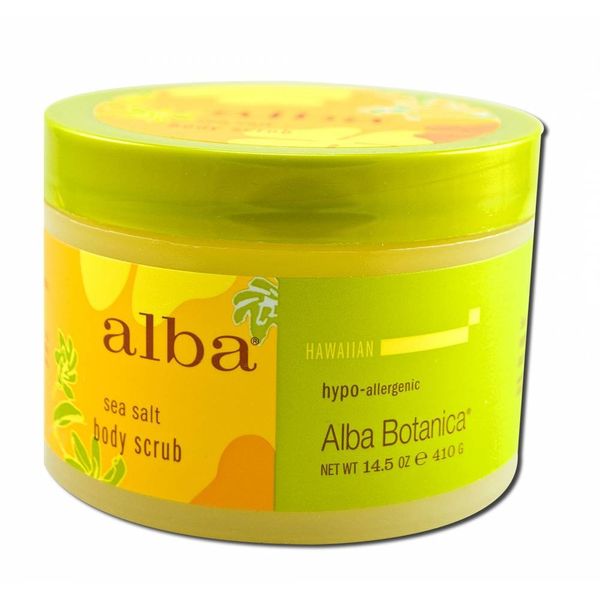 ALBA BOTANICA BODY SCRUB,SEA SALT, 14.5 OZ