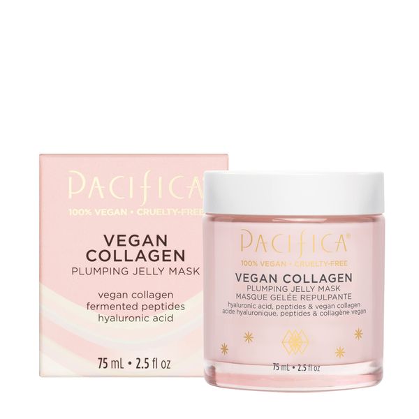 Pacifica Beauty, Vegan Collagen Plumping Jelly Mask, Skincare, Moisturizer, Vegan Squalane, Hyaluronic Acid, Super Hydrating, Gel Formula, Overnight Treatment, Glass Skin, Vegan & Cruelty Free