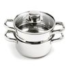 Norpro 1-Quart Stainless Steel Mini Steamer Cooker, 3 Piece Set